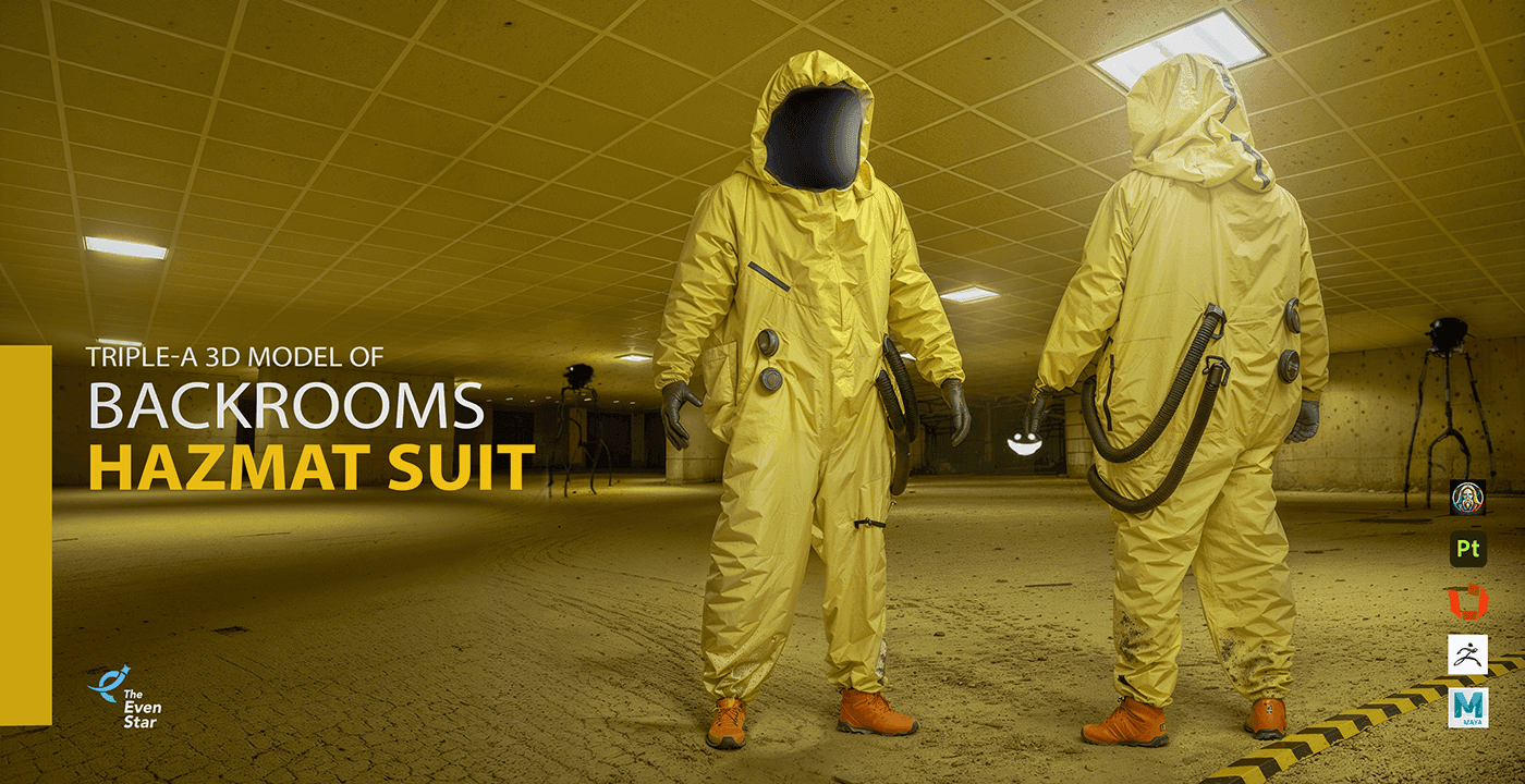 Backrooms Hazmat Suit 3D Model